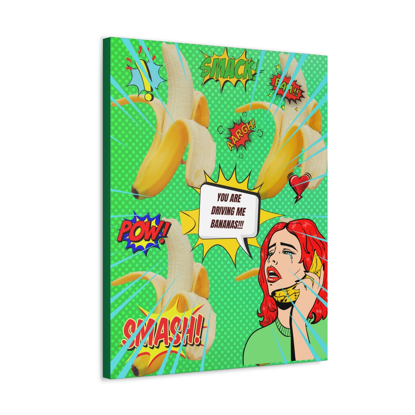 Driving Me Bananas By TiaTheCreator Grapic Art Print On Stretched Canvas