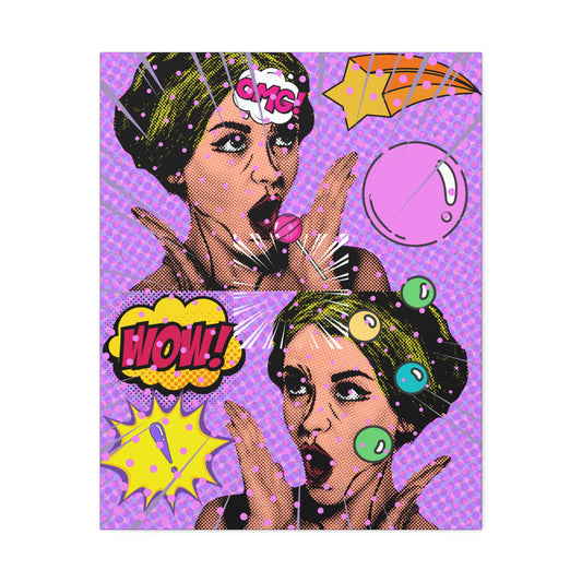 Bubbles Pop Art by TiaTheCreator Graphic Art Print on Stretched Canvas