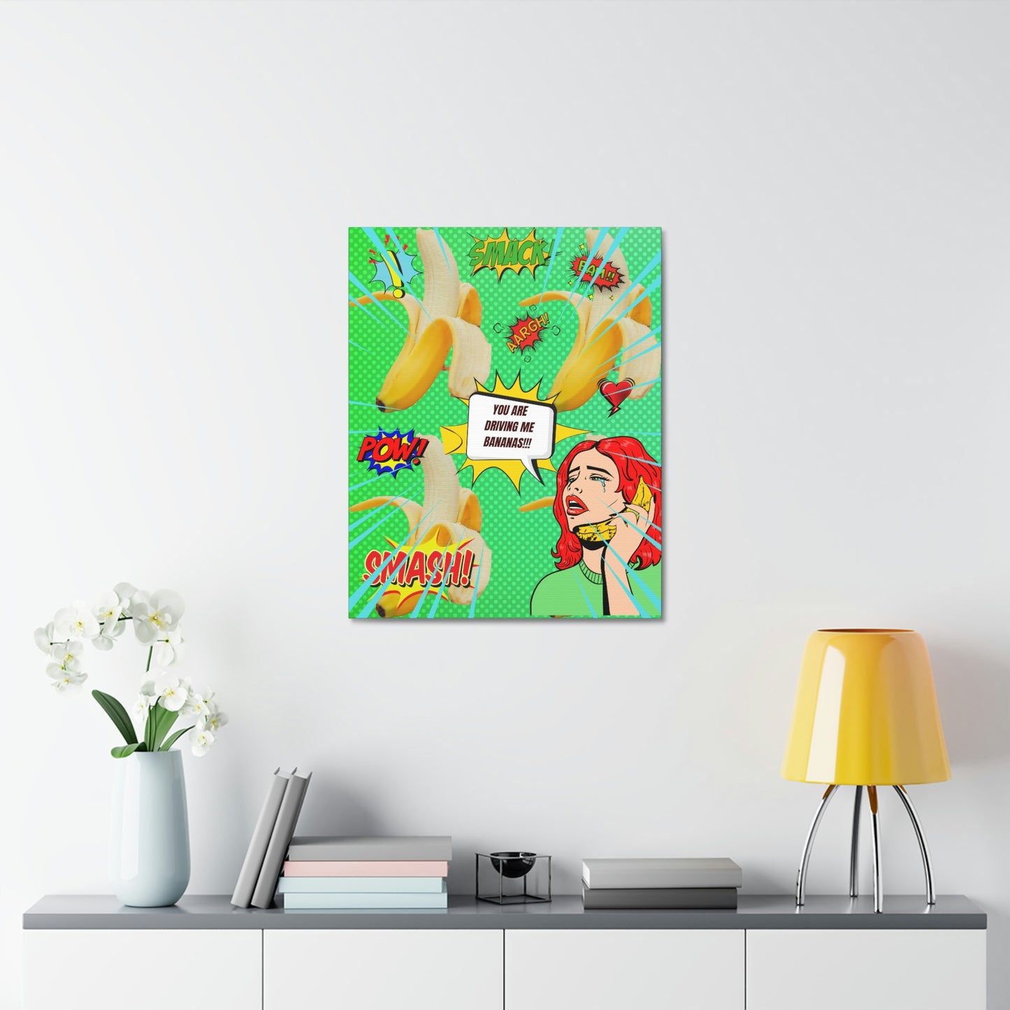 Driving Me Bananas By TiaTheCreator Grapic Art Print On Stretched Canvas