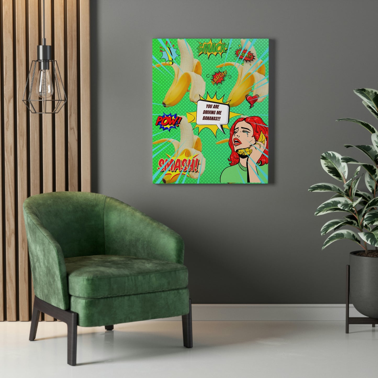 Driving Me Bananas By TiaTheCreator Grapic Art Print On Stretched Canvas